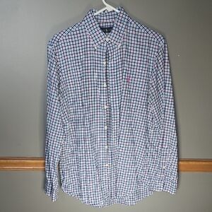 Ralph Lauren Men's Plaid Shirt - Blue, White, Red
